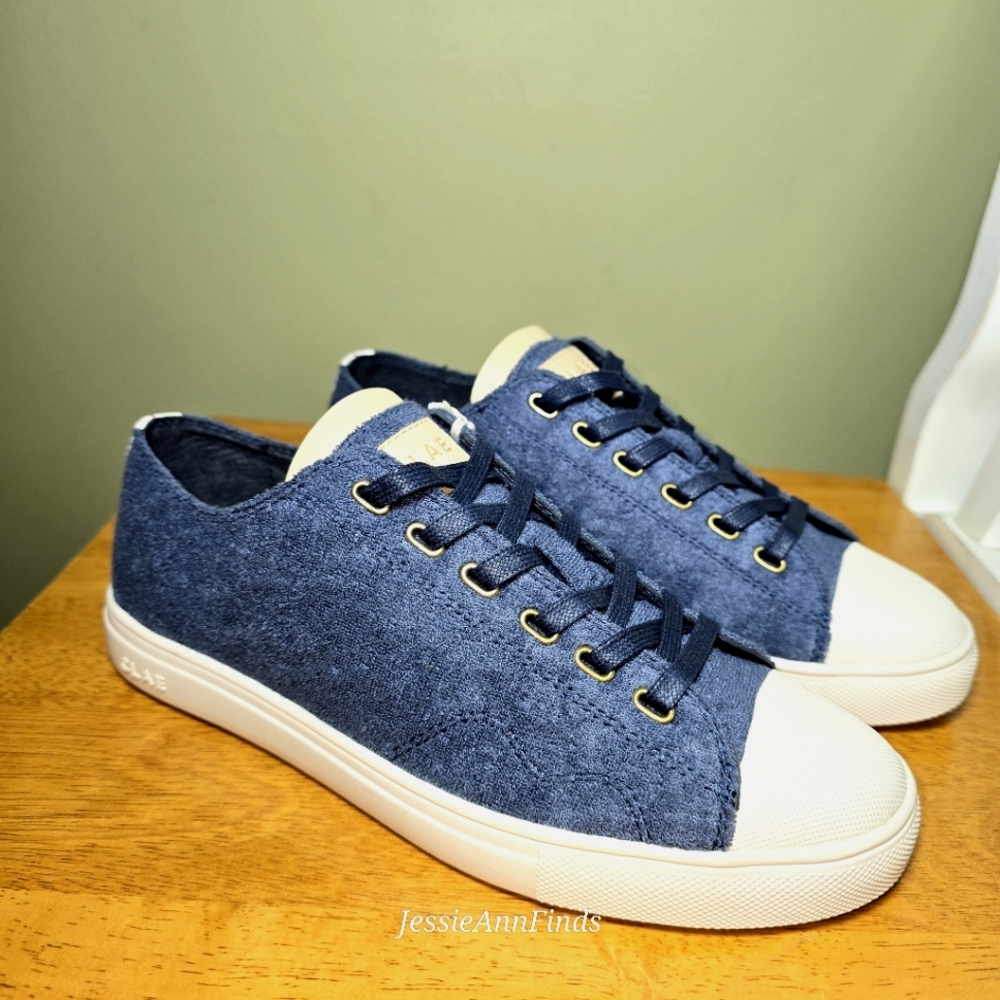 NWT CLAE Navy Blue Herbie Textile Recycled Terry Shoes Men's 6 Women's 7.5 EUR38